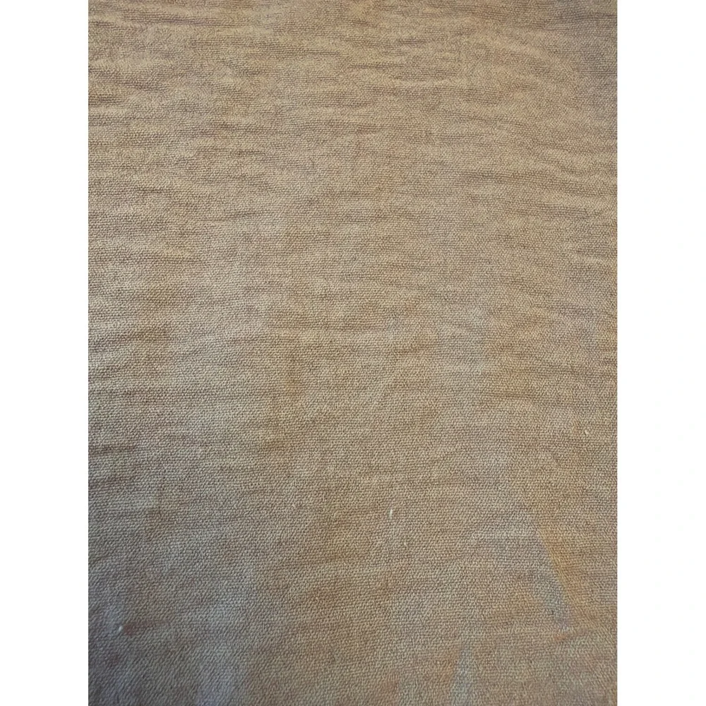 21 Saints Top Tan Short Sleeve Slub Knit Crew Neck Curved Hem Relaxed Fit M - Picture 4 of 4